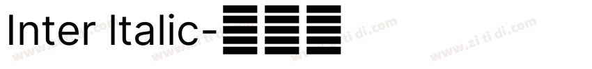 Inter ltalic字体转换